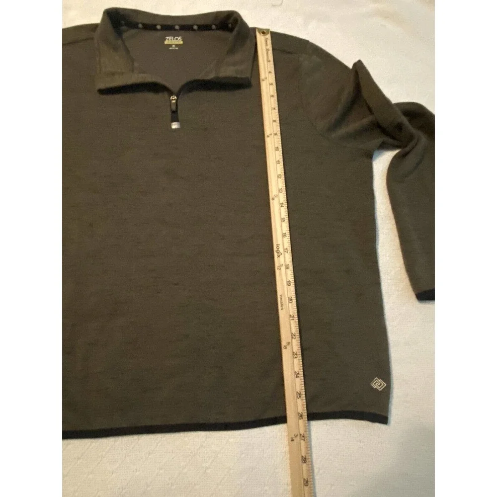 Zelos Endurance Fleece Men's XL 1/4 Zip Athletic Sweater Jacket Green W - Picture 8 of 16